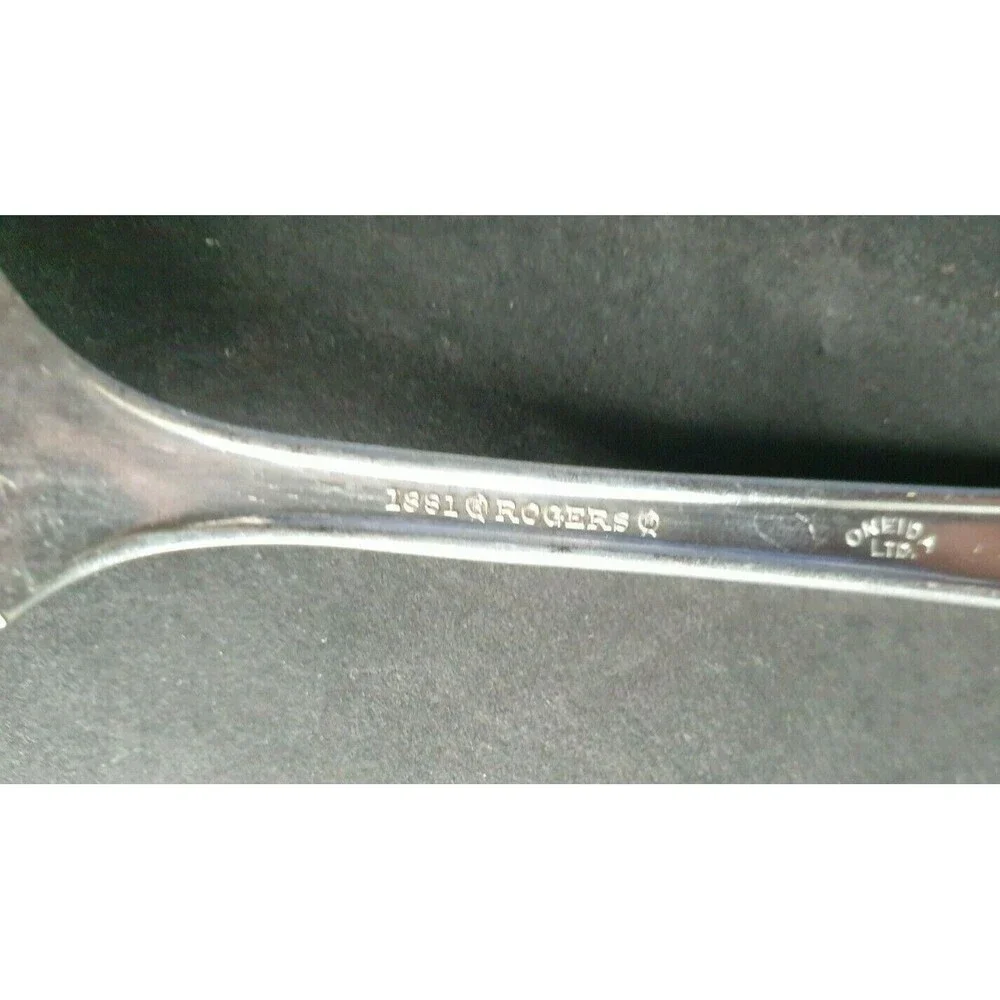 Oneida Silver Plate Janet Meat Serving Fork x 2